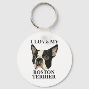 Boston Terrier Love Sleutelhanger