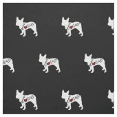 Boston Terrier Love Stof (Swatch)