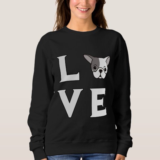 Boston Terrier Love Trui (Voorkant)