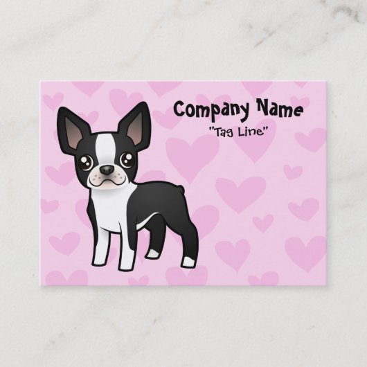 Boston Terrier Love Visitekaartje (Voorkant)