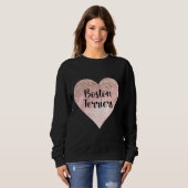 Boston Terrier Love with Glitter Trui (Voorkant volledig)