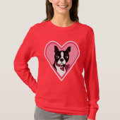 Boston Terrier Love Women's Long Sleeve T-Shirt (Voorkant)