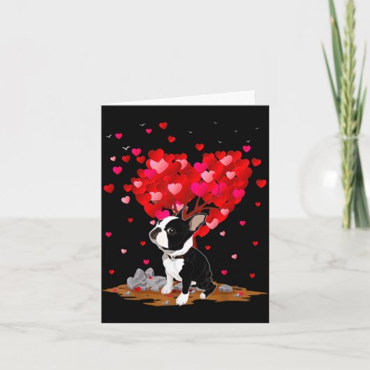 Boston Terrier Lover Heart Shape Boston Terrier Va Kaart (Voorkant)