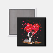 Boston Terrier Lover Heart Shape Boston Terrier Va Magneet (Voorkant / Achterkant)