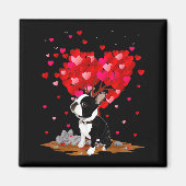 Boston Terrier Lover Heart Shape Boston Terrier Va Magneet (Voorkant)