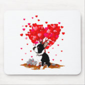 Boston Terrier Lover Heart Shape Boston Terrier Va Muismat (Voorkant)