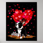 Boston Terrier Lover Heart Shape Boston Terrier Va Poster (Voorkant)