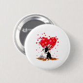 Boston Terrier Lover Heart Shape Boston Terrier Va Ronde Button 5,7 Cm (Voorkant /achterkant)