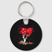 Boston Terrier Lover Heart Shape Boston Terrier Va Sleutelhanger (Voorkant)