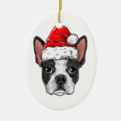 Boston Terrier Lover Ornament | Kerstboom Déc (Voorkant)