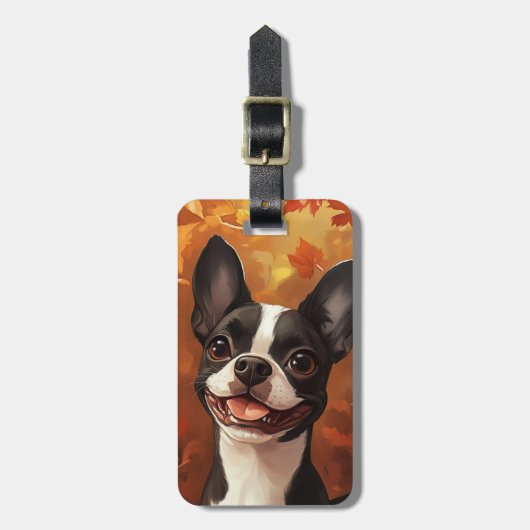 Boston Terrier Luggage Tags Bagagelabel (Voorkant verticaal)