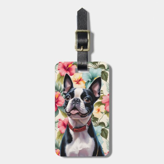 Boston Terrier Luggage Tags Bagagelabel (Voorkant verticaal)