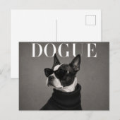 Boston Terrier Luxe Editoriaal Briefkaart (Voorkant / Achterkant)