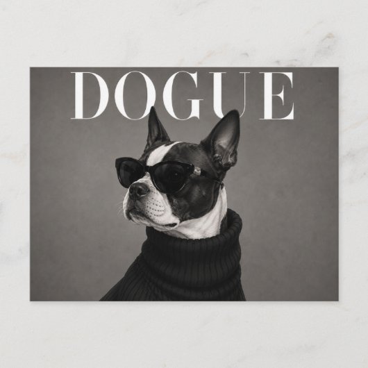 Boston Terrier Luxe Editoriaal Briefkaart (Voorkant)