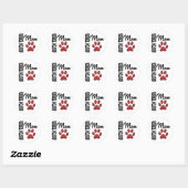 Boston Terrier Ma 2 Ronde Sticker (Vel)
