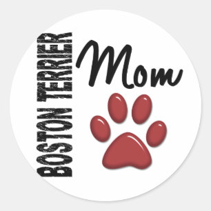 Boston Terrier Ma 2 Ronde Sticker