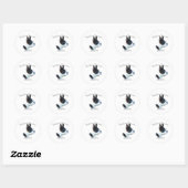Boston Terrier Ma 2 Ronde Sticker (Vel)