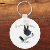 Boston Terrier Ma 2 Sleutelhanger (Achterkant)