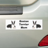 Boston Terrier Ma Bumpersticker (Op auto)