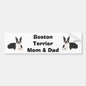 Boston Terrier Ma & Dad Bumpersticker (Voorkant)