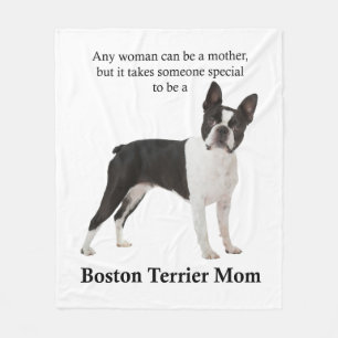 Boston Terrier Ma Fleece Blanket