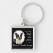 Boston Terrier Ma Sleutelhanger (Voorkant)