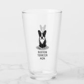 Boston Terrier Ma (zwart) - Cute dog Glas (Achterkant)