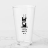 Boston Terrier Ma (zwart) - Cute dog Glas (Voorkant)