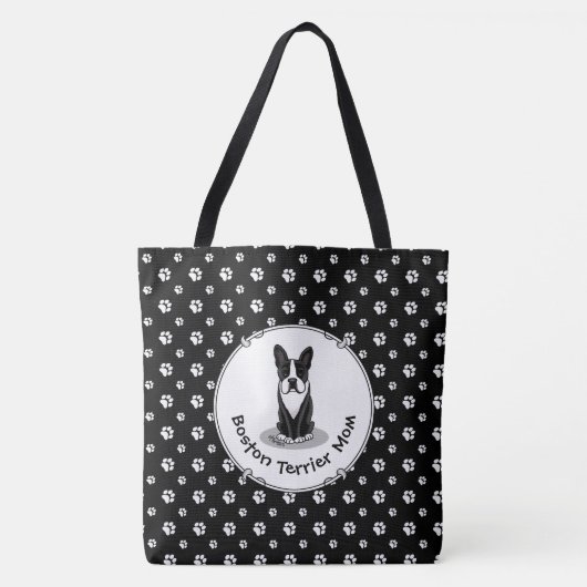 Boston Terrier Ma (zwart) - Cute dog Tote Bag (Voorkant)