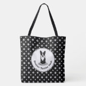 Boston Terrier Ma (zwart) - Cute dog Tote Bag (Achterkant)