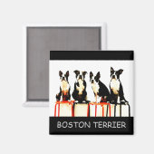 BOSTON TERRIER MAGNEET (Voorkant / Achterkant)