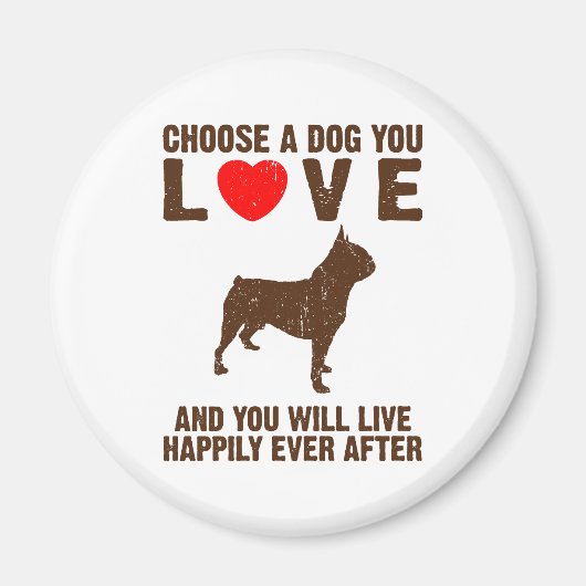 Boston Terrier Magneet (Voorkant)