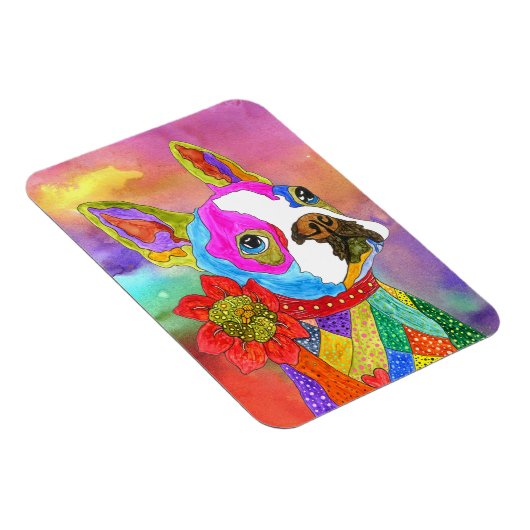 Boston Terrier magneet 3"x4" (Rechterzijde)