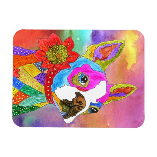 Boston Terrier magneet 3"x4" (Horizontaal)