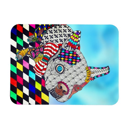 Boston Terrier magneet 3"x4" (Horizontaal)