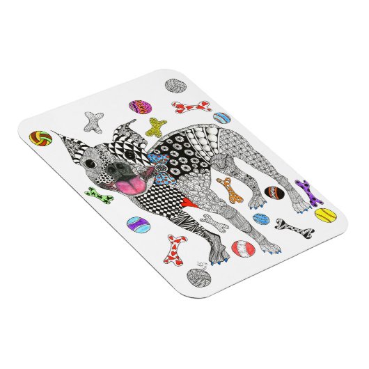 Boston Terrier magneet 3"x4" (Rechterzijde)