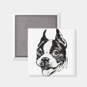 Boston Terrier Magnet (Voorkant / Achterkant)