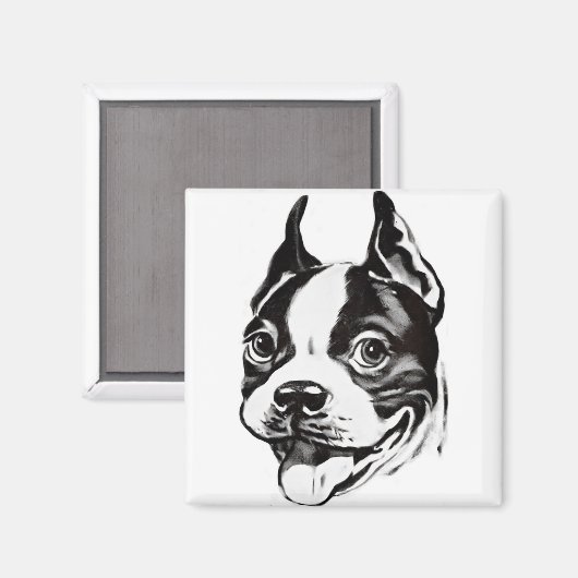 Boston Terrier Magnet (Voorkant / Achterkant)