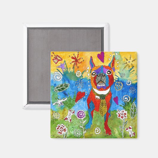Boston Terrier Magnet 2" (Voorkant / Achterkant)