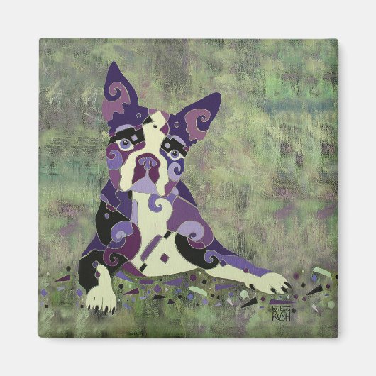 Boston Terrier Magnet voor uw koelkast (Voorkant)