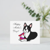 Boston Terrier Mam (Moederdag Gifts) Briefkaart (Staand voorkant)