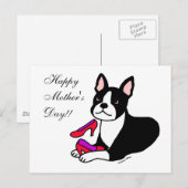Boston Terrier Mam (Moederdag Gifts) Briefkaart (Voorkant / Achterkant)