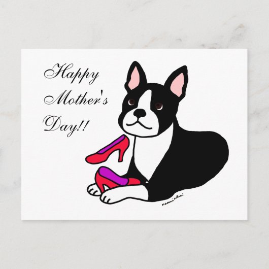 Boston Terrier Mam (Moederdag Gifts) Briefkaart (Voorkant)