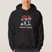 Boston Terrier Mama Cute Bostie Dog mama Funny Gir Hoodie (Voorkant)
