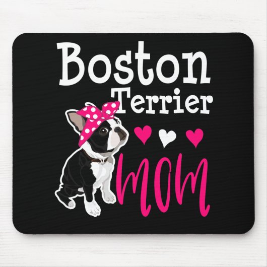 Boston Terrier Mama Dog Eigenner Funny Gift Muismat (Voorkant)