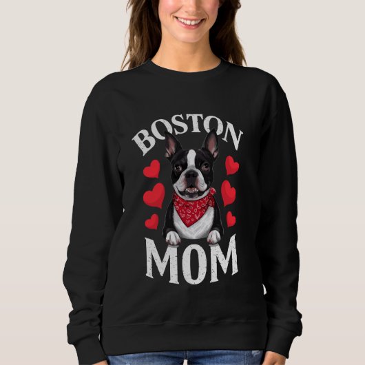 Boston Terrier Mama, Hond Mama Trui (Voorkant)