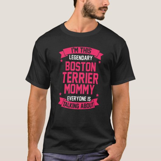 Boston Terrier mama T-shirt (Voorkant)