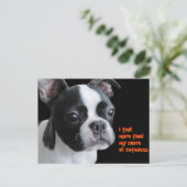 Boston Terrier: Meer dan mijn deel van de bezuini Briefkaart (Staand voorkant)