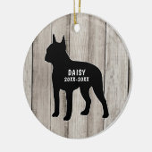 Boston Terrier Memorial Keramisch Ornament (Links)