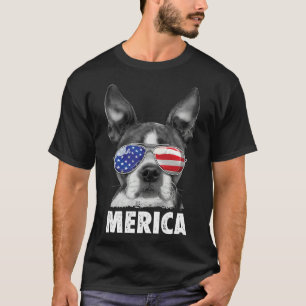 Boston Terrier Merica 4 juli voor mannen vrouwen B T-shirt